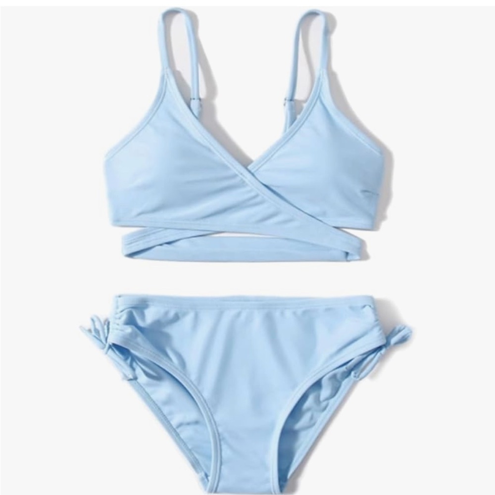 Light Blue Girls Bikini Set